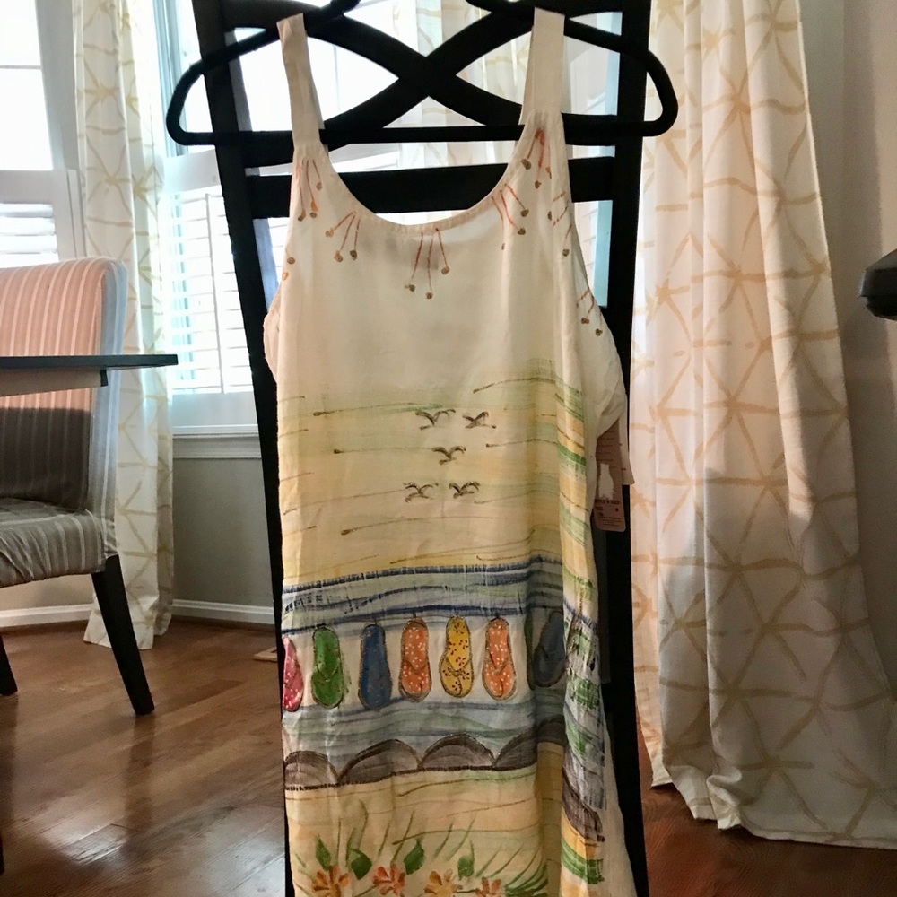 Raya Sun dress beach flip flops